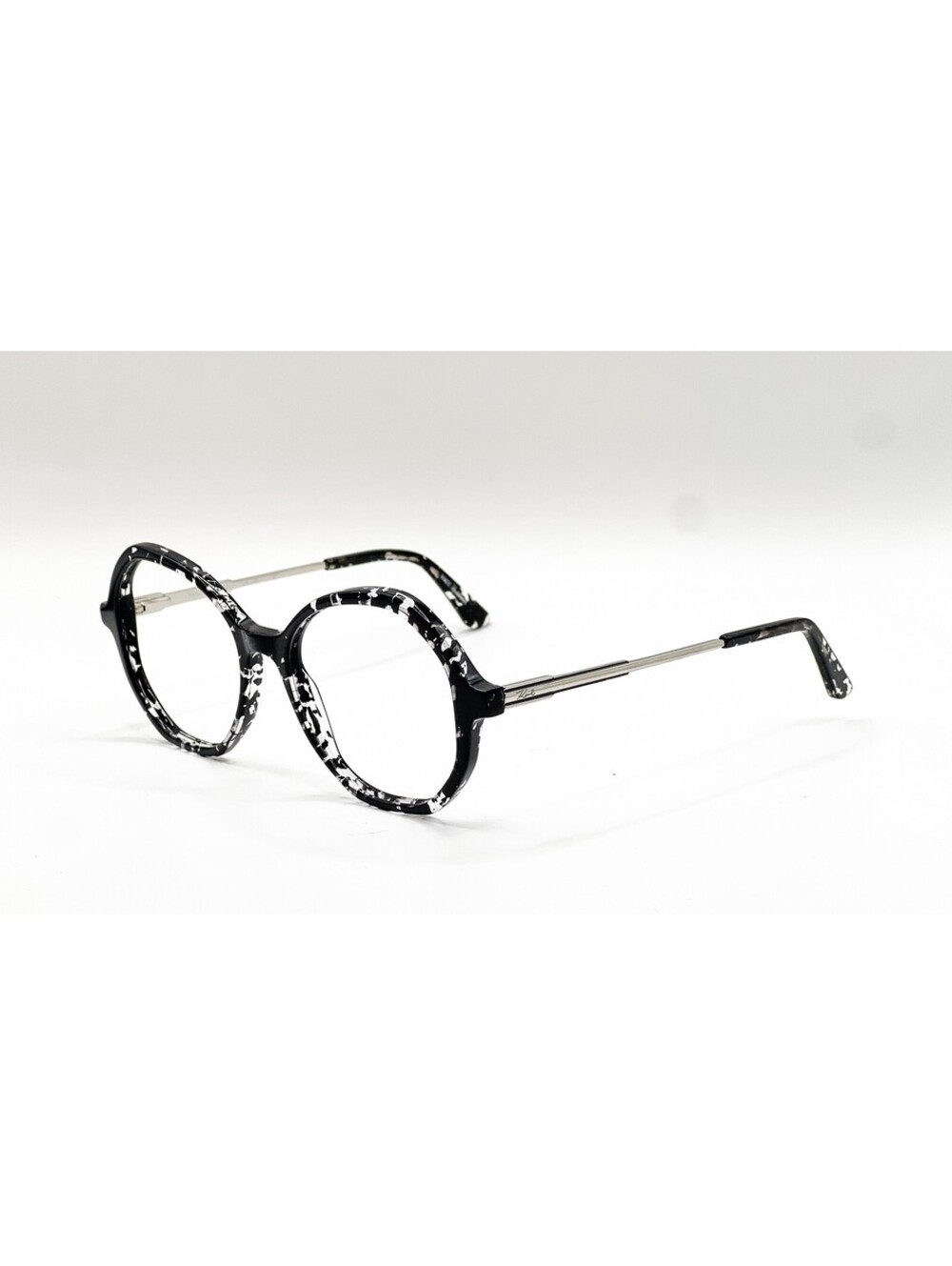 Karl Lagerfeld KL6020 007 Black&clear&silver Rectangle Eyeglass Frames 52-18-140